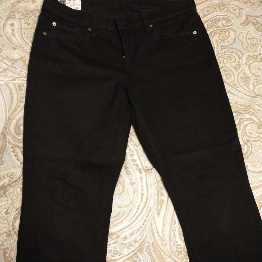 Gap black curvy skinny jeans
